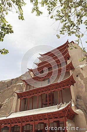 Mogao Caves in Dunhuang, China Stock Photo